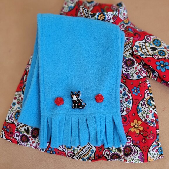 Sugar Skull Halloween 2pc Outfit scarf for 11" Mattel Child Grogu baby yoda Doll - Picture 4 of 8